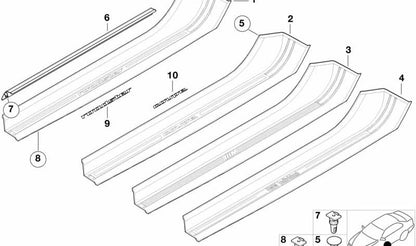 Tapón para BMW E30, E34, E23, E32, E38, E31 (OEM 51441854624). Original BMW