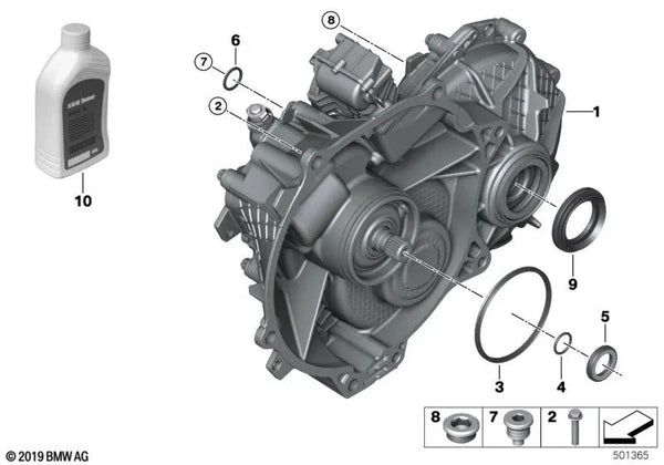 Retén de eje OEM 27218682713 para BMW i3 (I01), i3 (I01 LCI), MINI F56 BEV, MINI F56 BEV LCI, MINI Cabrio F57 BEV. Original BMW y MINI.