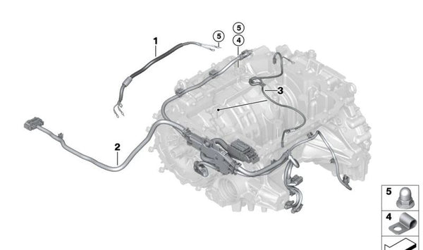 Cable en Y OEM 12517925870 para BMW G26, G60, G61, G68, G70, G08, I20. Original BMW.