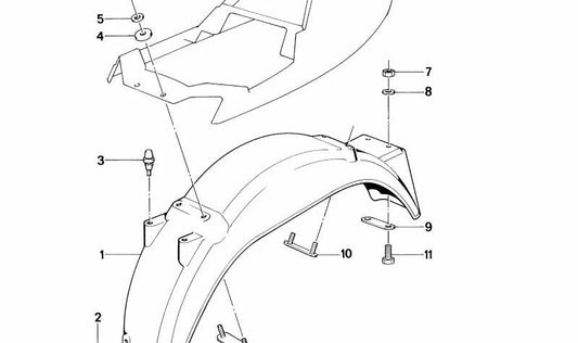 Primed rear wing for various BMW models/series (OEM 46621455730). Original BMW