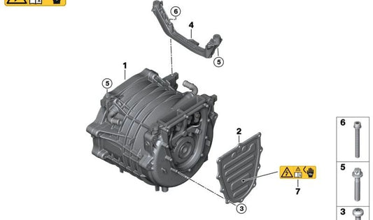 Supporto motore elettrico OEM 12907626107 per BMW I3 I01, I01N, I8 I12, I12N, I15. BMW originale.