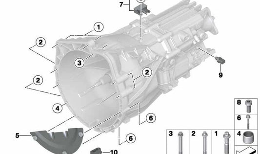 Chapa cobertora OEM 23007629571 para BMW 520i F10, F11, F10 LCI, F11 LCI… y más. Original BMW.