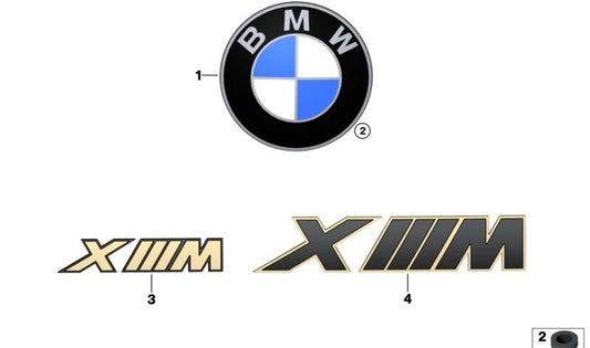 Emblema lateral "Schriftzug" OEM 51145A2F328 para BMW G09. Original BMW.