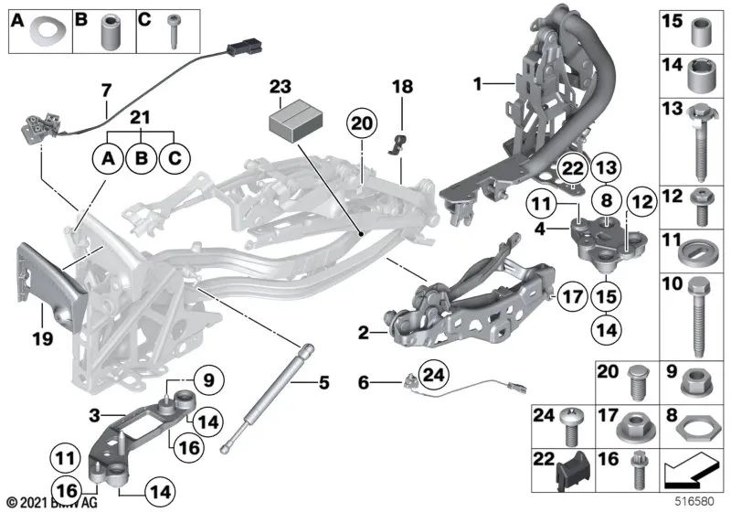 Inserção de thread para BMW 3 E93 Series, E93N Z4 E89 (OEM 07147135926). BMW original
