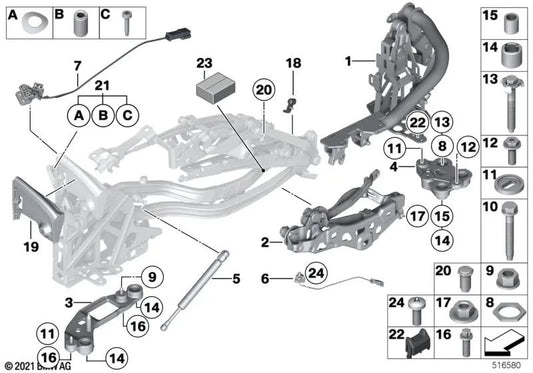 Inserção de thread para BMW 3 E93 Series, E93N Z4 E89 (OEM 07147135926). BMW original