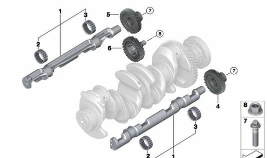 Piñón OEM 11278570744 per BMW (modelli compatibili: F40, F44, F45, F46, G20, G21, G30, G31, G32, F48, F39, G01, G02, G05, F55, F56, F57, F54, F60). BMW originale
