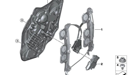 Copertura acustica sinistra OEM 51217483855 per BMW F44 (Serie 2 Grand Coupé). BMW originale.