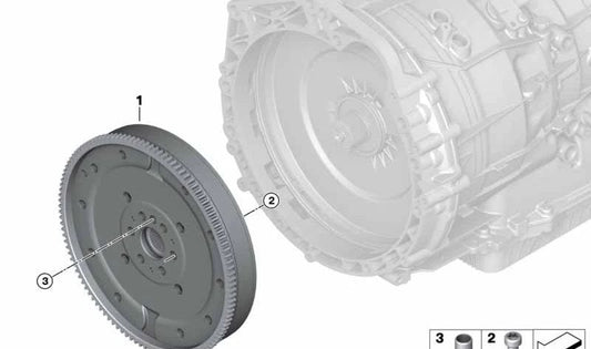 Amortiguador de torsión OEM 21208650161 para BMW F18, F15. Original BMW.
