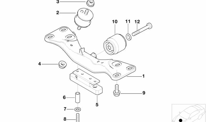 Vibrations OEM AMPPLER 22311093668 pour BMW E38. Pièce BMW d'origine, idéale pour éliminer les vibrations de bruit et de transmission. Assure un fonctionnement doux et silencieux.