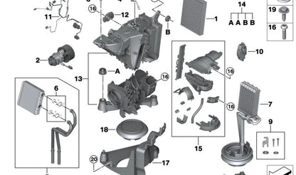 Intercambiador de calor OEM 64116844853 para BMW X7 G07, X7 G07 LCI y más. Original BMW.