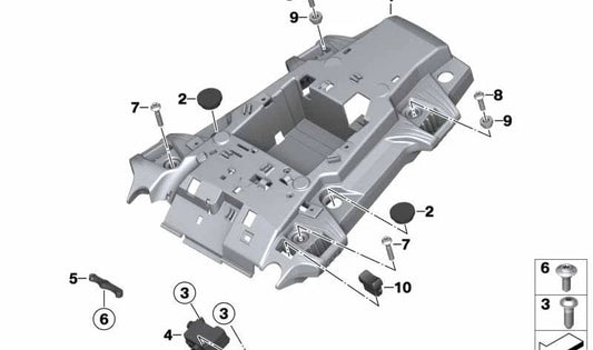 OEM 46548382549 rear holder for bmw f 750 gs motorcycles, F 850 ​​gs, f 900 gs. Original BMW Motorrad.