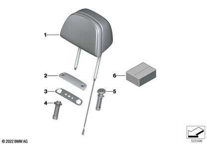 Guía de apoyacabeza OEM 52107357391 para BMW 5' F90 M5, G30, G31 Touring, 6' G32 GT, 7' G11, G12… y más. Original BMW.