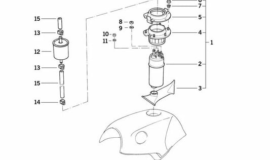 Arandela OEM 16121453214 para motos BMW K1, K100 RS, K1100 RS, K75… y más. Original BMW Motorrad.