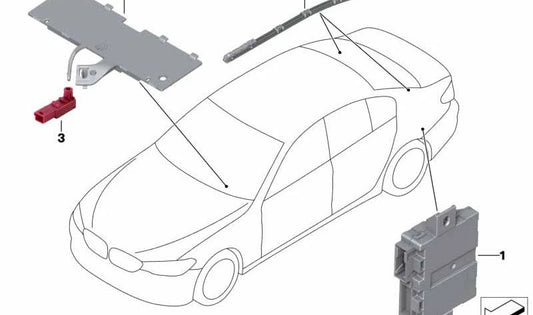 Módulo de control de luz interior OEM 63316992686 para BMW F90, G30, G31, G38, G32, G11, G12. Original BMW.