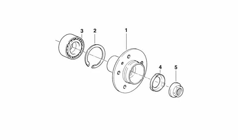Angular bearing OEM 33411124358 for BMW E30, E36, Z3. Original BMW.