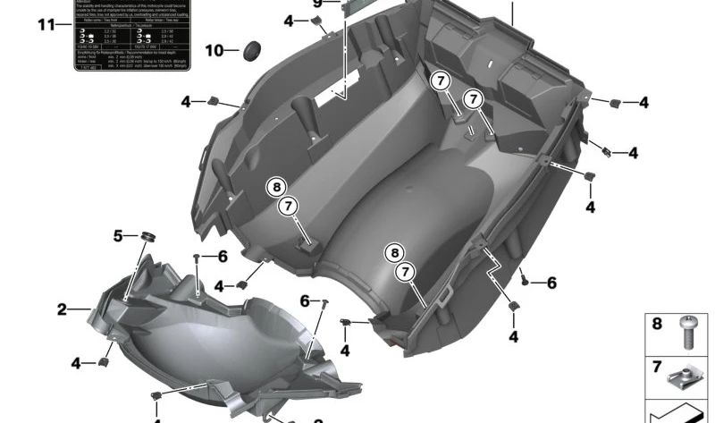 Tuerca de conexión OEM 46637721031 para motos BMW R1200GS, F800GS, C650GT... y más. Original BMW Motorrad.