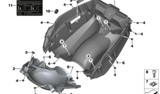 Ugello OEM 46637725385 per BMW Motorrad C 600 Sport, C 650 Sport, C 650 GT. BMW Motorrad originale.