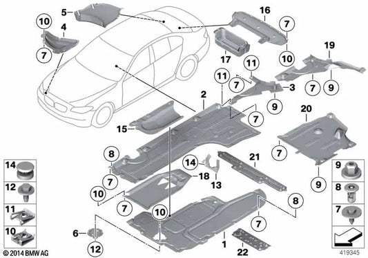 Coperchio del serbatoio destro per BMW 5 F18 Series, F18N (OEM 51757256868). BMW originale