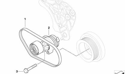 Tornillo hexagonal con brida OEM 07119902696 para BMW E46, E65, E66, E83, E85, E86, E87. Apto para motores gasolina y diésel. Pieza original BMW.