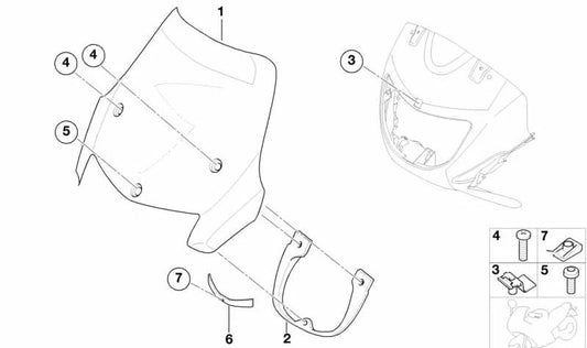 Piastra di rinforzo OEM 46637657922 per BMW Motorrad F 650 GS, F 650 GS Dakar. BMW Motorrad originale.