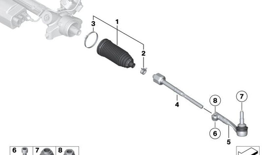 Abrazadera de manguera OEM 32106871897 para BMW G20, G21, G28, G22, G26, G01, G08, G02. Original BMW.