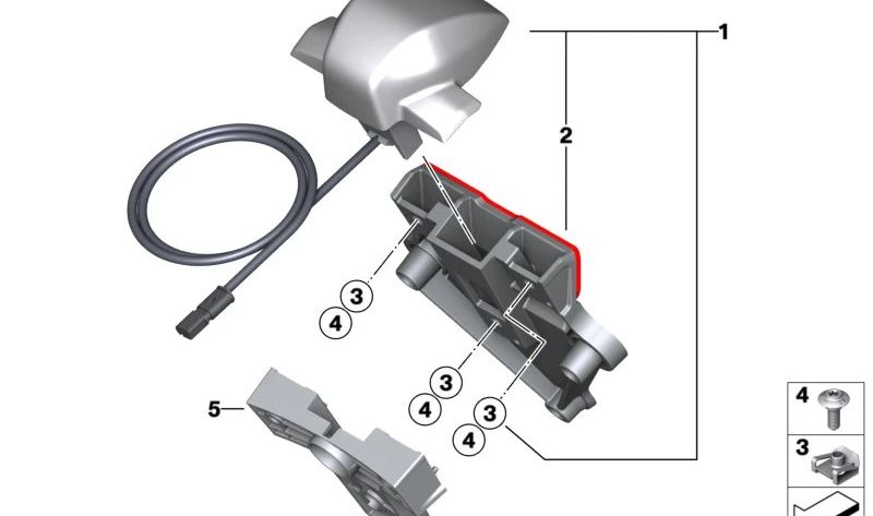 Luz LED para matrícula OEM 63267915113 para BMW Motorrad R 18 B, R 18 Roctane, R 18 Classic. Compatible con RK34, RK35 y RKR3. Original BMW Motorrad.