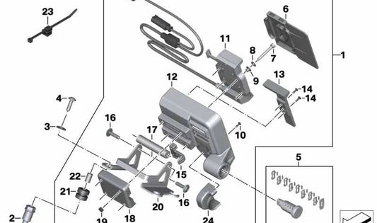 Suporte ao navegador OEM 65909443319 Para motocicletas BMW F 900 XR, F 900 XR A2 ... e muito mais. BMW Motorrad original.