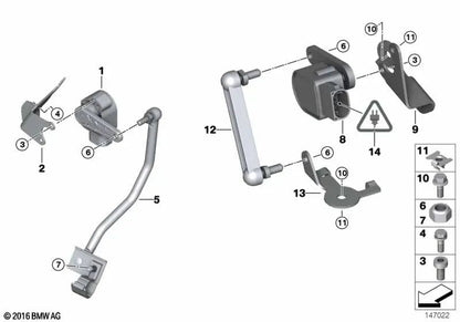 Regelstange for BMW X1 E84 (OEM 37146791075). Genuine BMW.