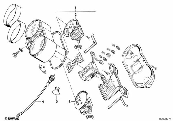 Tacómetro para BMW, varios modelos (OEM 62121243466). Original BMW