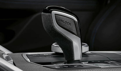 Selector lever BMW M Performance Alcantara 1er F40 2er F44 G42 3er G20 G21 G28 4er G22 G23 G26 i4 G26 8er G14 G15 G16 X3 G01 LCI iX3 G08 BEV LCI X4 G02 LCI X5 G05 Genuine BMW