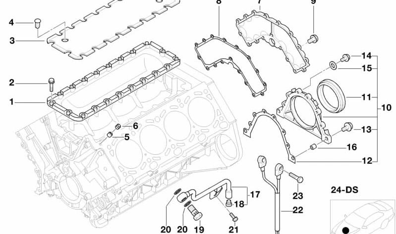 Tapa de plástico OEM 13711741097 para BMW E34, E39, E32, E38, E31, E53, E52. Pieza original BMW.