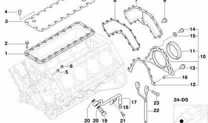 Tapa de plástico OEM 13711741097 para BMW E34, E39, E32, E38, E31, E53, E52. Pieza original BMW.