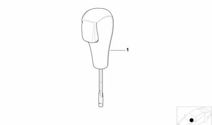 Ruthenium grey gear shift knob for BMW Z4 E85, E86 (OEM 25167526986). Original BMW.