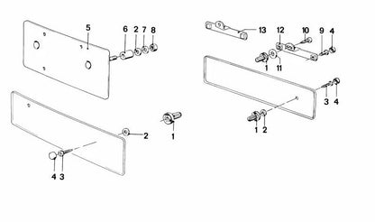 Separador (distanzrohr) OEM 51181832848 para BMW E21, E12. Pieza usada en soportes de matrícula y paragolpes delanteros. Original BMW.