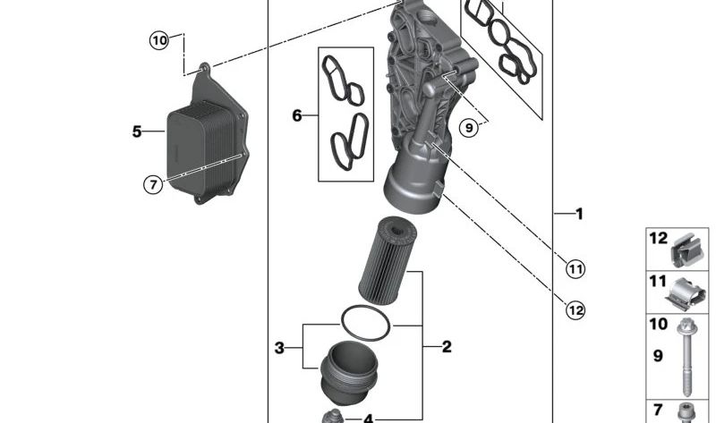 Intercambiador de calor OEM 11428585236 para BMW F20, F21, F45, F46, F48, F39, I12, I15 y MINI F54, F55, F56, F57, F60. Original BMW y MINI.