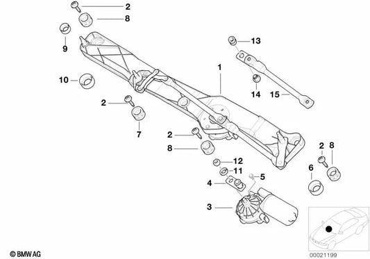 Anel de amortecimento - Inferior para BMW E39 (OEM 61618166975). BMW original