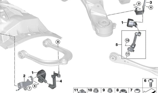 Tuerca jaula OEM 37146870371 para BMW i20, G70, G45 {iX xDrive 40, iX xDrive 50, iX M60, 7er xDrive y X3 xDrive}. Original BMW.