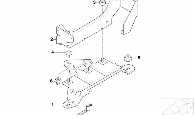Soporte para cargador de CD OEM 65128361453 para BMW E39 {520d, 520i} con motores M47 y M52. Compatible con cambio manual y automático. Original BMW.