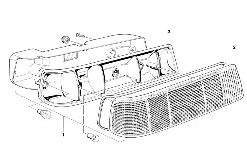Tulipa trasera derecha OEM 63211367484 para BMW E21. Compatible con todos los modelos de la serie 3 E21. Recambio original BMW.