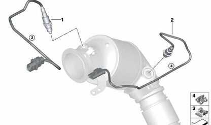 Sonda lambda OEM 11788657235 para BMW F90, F91, F92, F93, G05, G07. Original BMW.