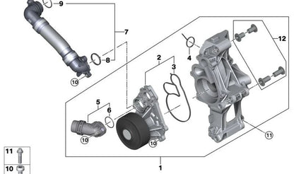 Bomba de água OEM 11518482251 para BMW G42, G20, G21, G22, G23, G26, G30, G31, G32, G11, G12, G14, G15, G16, G01, G02, G05, G06, G07, G29. BMW originais.
