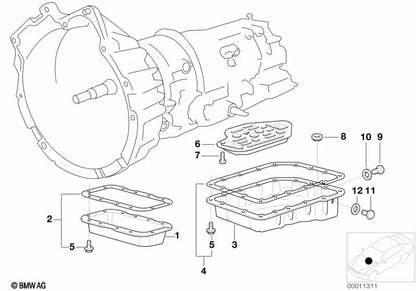 Filtro de aceite para BMW Serie 3 E36, E46 Serie 5 E34, E39 (OEM 24111218899). Original BMW