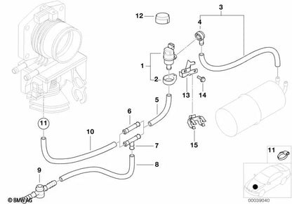 Conector para BMW E36, E39, E38 (OEM 13531427072). Original BMW
