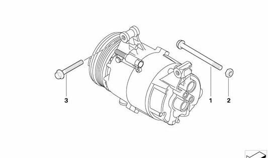 Tuerca hexagonal OEM 64506911533 para MINI R50, R53, Cabrio R52. Original MINI.