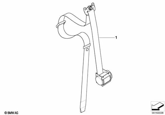 Correia superior dianteira direita para BMW E63 (OEM 72117918752). BMW original