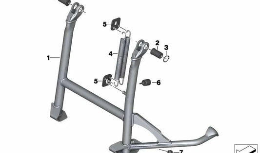 Caballete central OEM 46528526523 para motos BMW R 1200 GS, R 1250 GS, R 1200 GS Adv., R 1250 GS Adv. Original BMW Motorrad.