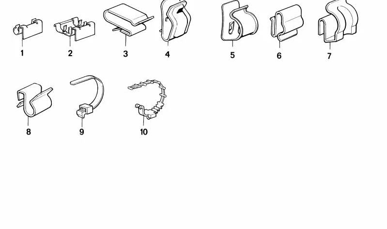Abrazadera para cables OEM 61131361897 para BMW E21. Original BMW. Diámetro 10-12 mm. Ideal para fijar cables de forma segura en vehículos clásicos BMW.