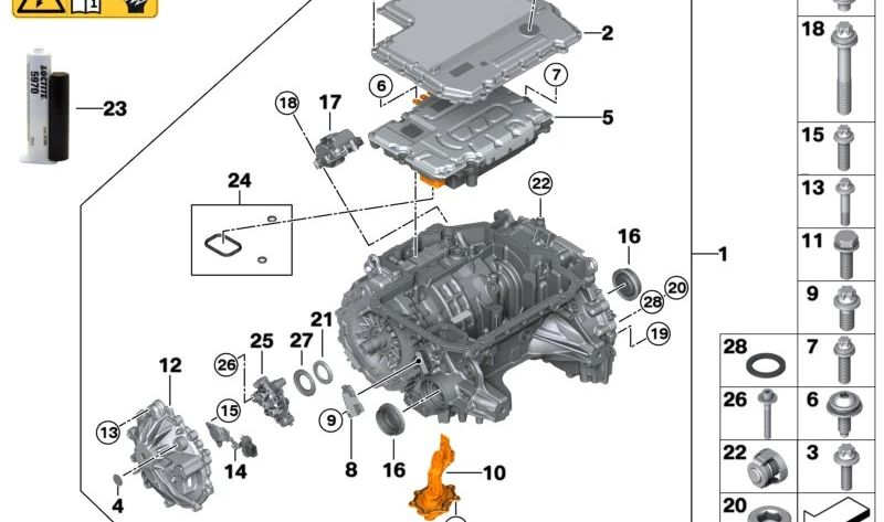 Brush Module Cover for BMW I20 (OEM 12379487374). Original BMW.
