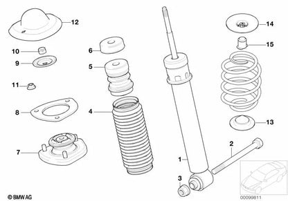 Cubierta para BMW Serie 5 E39, X5 E53 (OEM 33531093787). Original BMW