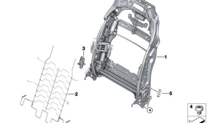 OEM 52107314219 Kit de configuração de suporte para BMW F07, F10, F11, F90, G30, G31, G32, F01, F02, G11, G12, F15, G05, F85, F16, G06, F86, G07. BMW original.